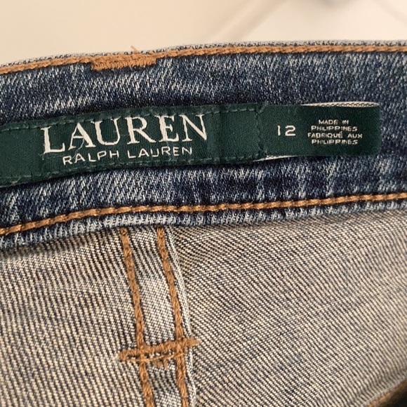Lauren Ralph Lauren Sz 12 Straight Leg Blue Jeans - Picture 8 of 9
